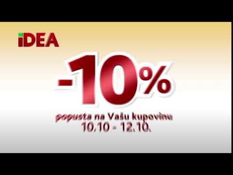 IDEA: popust za penzionere 10.10 - 12.10.2017.
