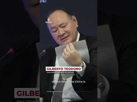 Philippine defence chief calls out China over note handed to him mid-panel