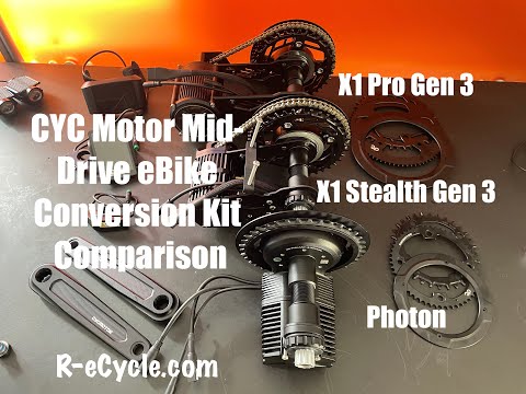 CYC Photon, X1 Stealth, X1 Pro Mid-drive E-Bike Motor Comparison