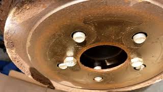 Toyota Corolla Rear Brake Drum Frozen Rusted  Hard to Remove What to Expect when its Finally Off