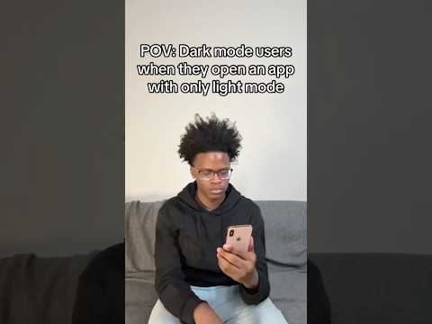Dark mode users when they open an app with only light mode🤨#comedy #darkmode #shorts