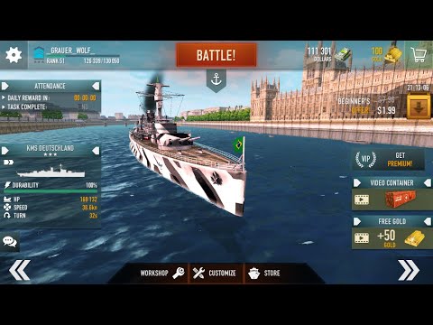 KMS Deutschland without using torpedoes