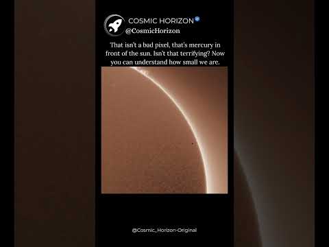 You see that tiny black dot? That's mercury transiting the sun.  #planet #universe #space