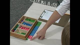 Montessori 1st Introduction of Two-digit Multiplication with the Stamp Game