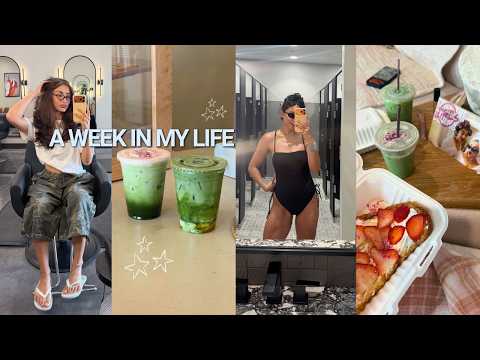 NEW HAIR, POOL DAY + MATCHA RUNS