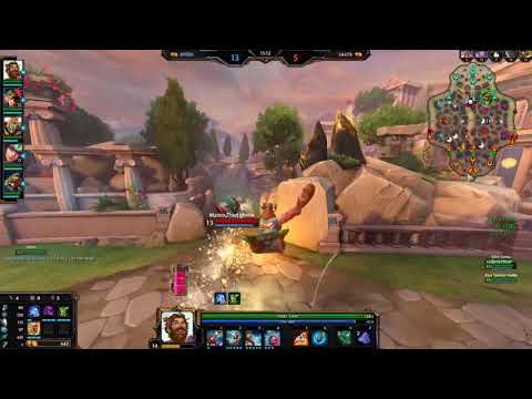 GUARDIANS IN THE SOLO LANE - BACCHUS SOLO GETTING BUZZED WITH COKE AND CORNDOG - Smite Solo Gameplay