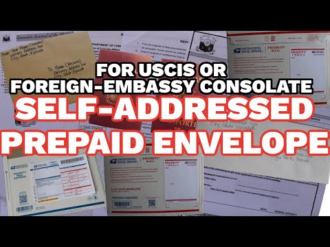 HOW TO SELF ADDRESSED PREPAID ENVELOPE FOR USCIS OR EMBASSY FOR FOREIGN COUNTRY | USING POST OFFICE