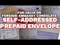 HOW TO SELF ADDRESSED PREPAID ENVELOPE FOR USCIS OR EMBASSY FOR FOREIGN COUNTRY | USING POST OFFICE