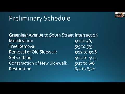  4.16.2025 Greenleaf Avenue Sidewalks Public Information Meeting