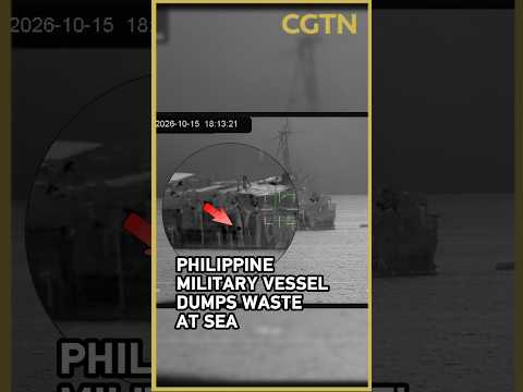 Philippine BRP Sierra Madre caught dumping garbage at sea