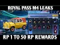 ROYAL PASS M4 RP 1 TO 50RP REWARDS | FREE UAZ AND AKM SKIN | RP LEAKS MONTH 4 | RP LEAKS | RP M4
