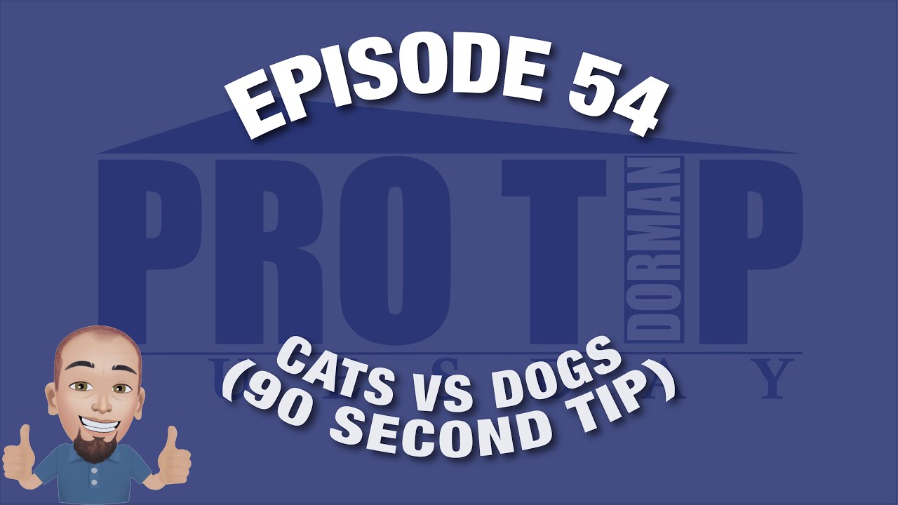 <![CDATA[Episode 54: Cats vs Dogs (90 Second Tip)]]>