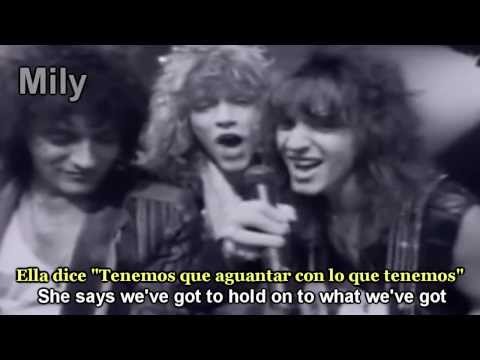 Bon Jovi - Livin' On A Prayer Subtitulado Español Ingles