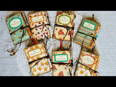 Fall paper bag junk journal, gratitude journals, project Share, Etsy shop update