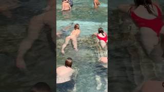 ☀️Magic Of The Swimming Pool Pamukkale Turkey -Wonderful Day? #cleopatra #swimming #pamukkale