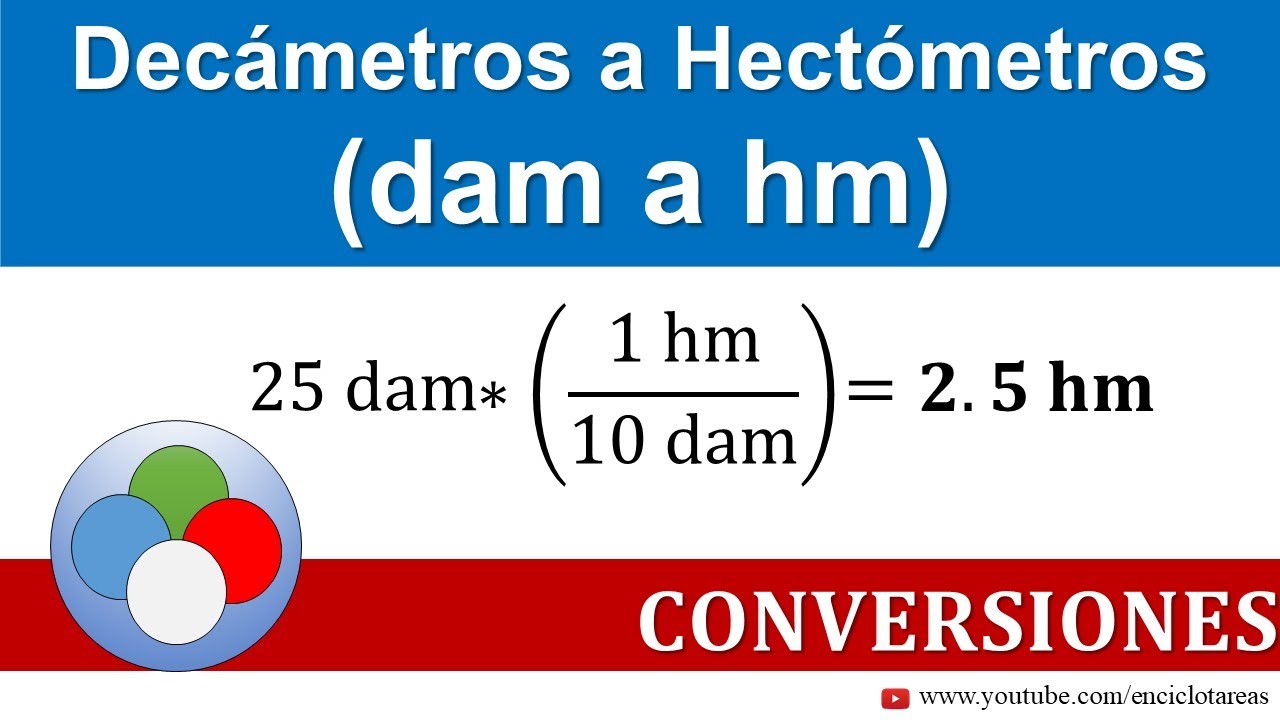 Decámetros a Hectómetros (dam a hm)