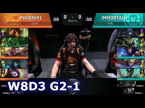 Phoenix1 vs Immortals Game 1 | S7 NA LCS Spring 2017 Week 8 Day 3 | P1 vs IMT G1 W8D3