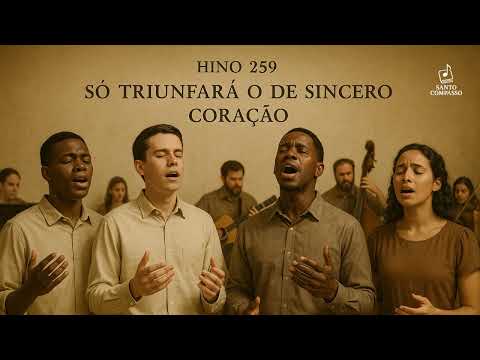 Hino 259 CCB - Só triunfará o de sincero coração (estilo Coral Americano)