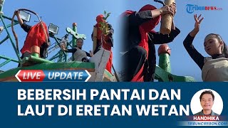 Aksi Bersih-bersih Pantai di Desa Eretan Wetan Indramayu, Para Seniman Menari di Atas Kapal Nelayan