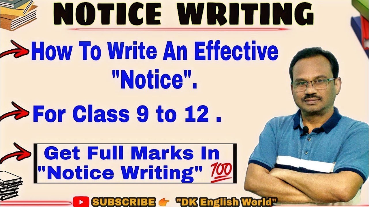 Notice Writing |Notice Writing Class 9/10/11/12|With Format|Get Full Marks In Notice Writing#notice