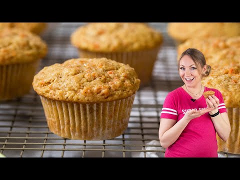 Moist and Lightly Sweet Carrot Muffins