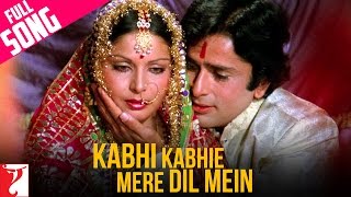 Kabhi Kabhie Mere Dil Mein (Female) - Full Song | Kabhi Kabhie | Shashi | Rakhee | Lata Mangeshkar
