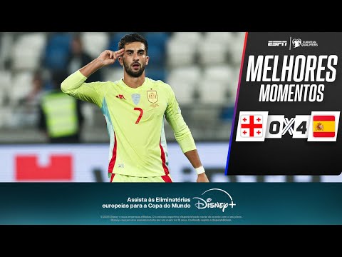 Gols e lances de Geórgia x Espanha