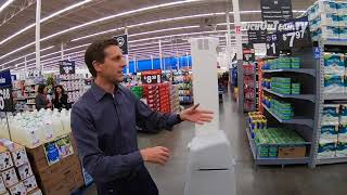 Walmart Robots Working Store Aisles, Checking Stock