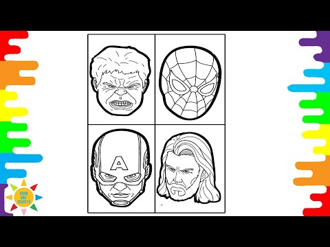 Mega Speed Superheroes Coloring Page | Marvel Coloring Page |  Jim Yosef - Fall With Me