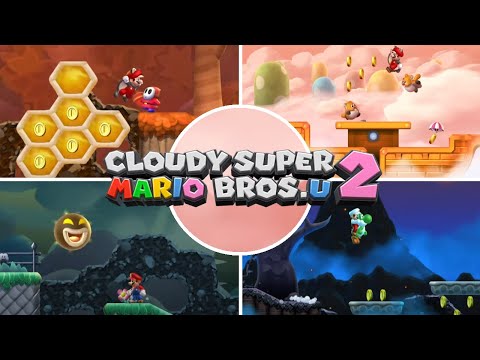Cloudy Super Mario Bros. U 2 - Full 100% Walkthrough