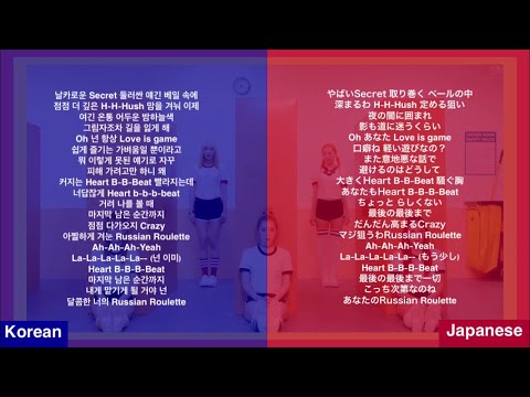Red Velvet - Russian Roulette comparison Japnese and Korean with lyrics