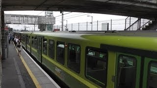 preview picture of video 'Dart Train number 8308 - Booterstown Station, Dublin'