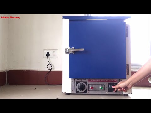 Demonstrating about the Hot Air Drying Oven