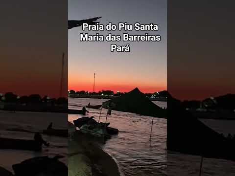 praia do Piu por do sol em Santa Maria das Barreiras Pará...