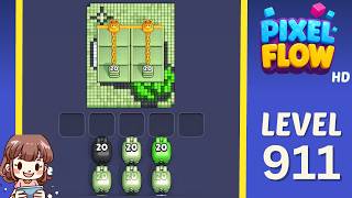 Pixel Flow Level 911 Solution Walkthrough