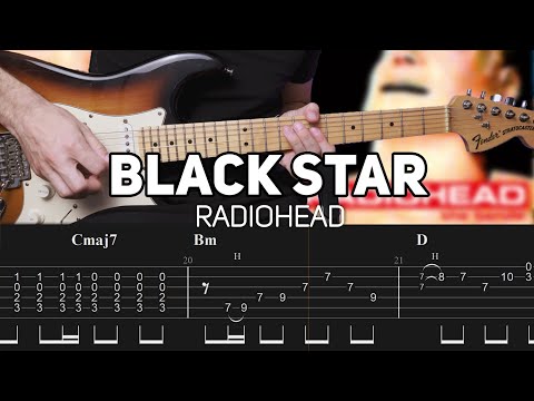 Radiohead - Black Star (Guitar lesson with TAB)