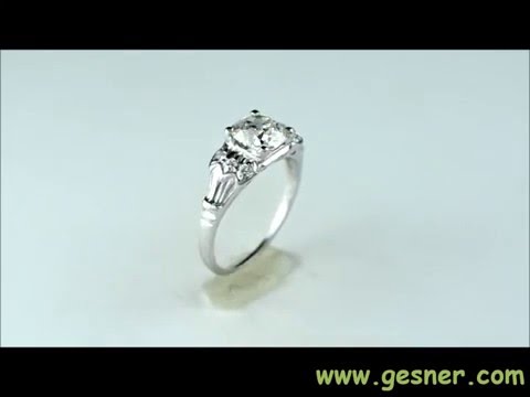 Antique Engagement Ring 1.00ct. Diamond & Platinum Art Deco - J35562