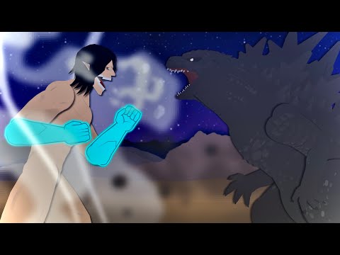 Godzillasaurus vs Eren Yeager | Godzilla Minus One vs Attack on Titan | (StickNodes Animation)
