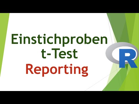 Einstichproben t-Test berichten - R-Output
