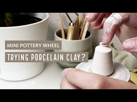 MINI POTTERY WHEEL: THROWING MINI PORCELAIN VASE FOR THE 1st TIME