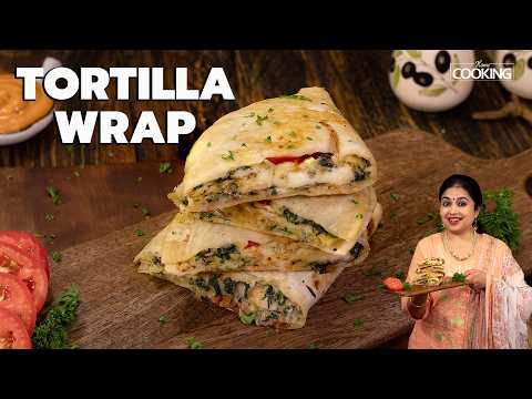 Tortilla Wrap Recipe | Egg Tortilla Wrap with Veggies & Cheese | Quick Lunch or Dinner Ideas