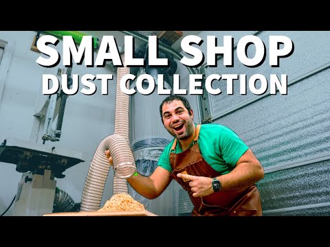 Easy Dust Collection System for any Small Shop!  Basics and Setup Wall Mounted - Woodworking