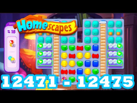 Homescapes Level 12471 - 12475 HD 3 - match puzzle Gameplay | android | IOS | 12472 | 12473 | 12474