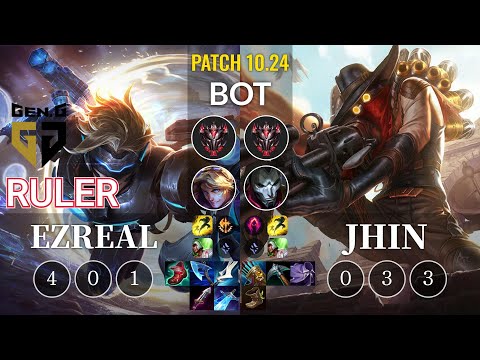 GEN Ruler Ezreal vs Jhin Bot - KR Patch 10.24