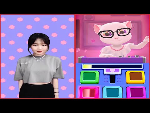 Imitate Angela Sweeping Dancing - My Talking Angela 2 In The Real Life