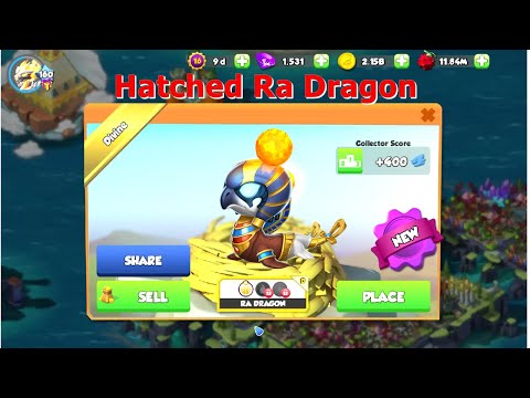 Hatched Ra Dragon-Dragon Mania Legends | Chemistry Dragon Dungeon week | DML