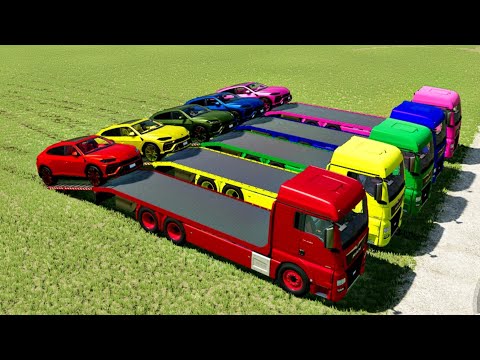 TRANSPORT LAMBORGHINI URUS WITH TRUCK MAN - Farming Simulator 22