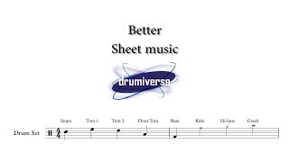 Better by Screaming Jets - Drum Score (Request #72)