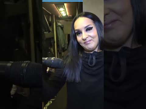 Tati, from Jinjer, has a unique way of protecting her microphone while on tour... #jinjer #tourlife