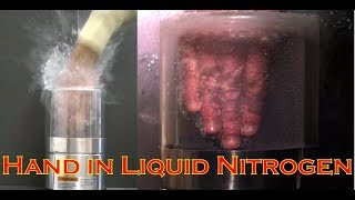 Slow Motion Hand in Liquid Nitrogen